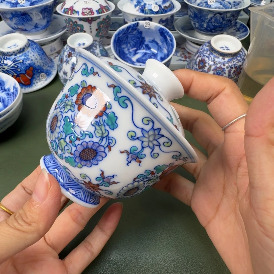 陶景德镇纯手工纯手绘茶具木木84