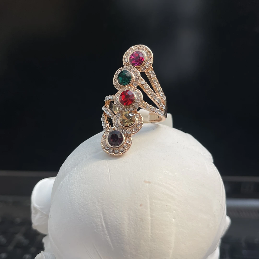 钛钢戒指 DANA时尚彩钻戒指