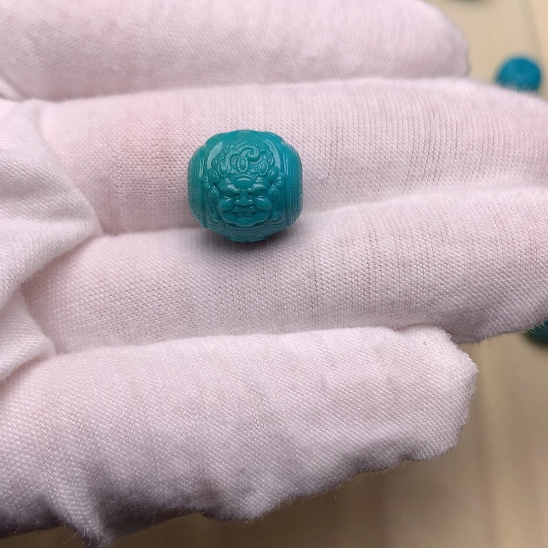 绿松石未镶嵌绿松石财神12.2