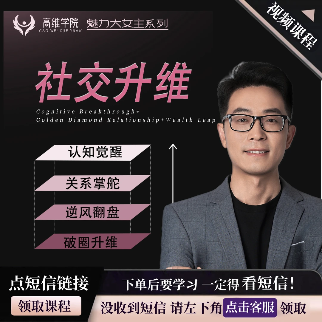 大女主社交升维/视频指南+吸引力+逆风翻盘+金钻关系（不是书）