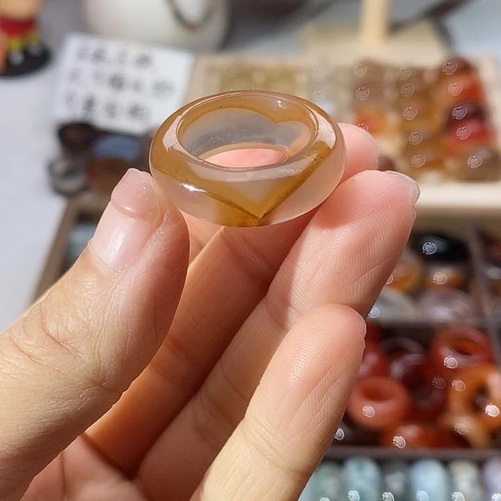 玛瑙/玉髓未镶嵌戒指A 29不退换港17内径18.1