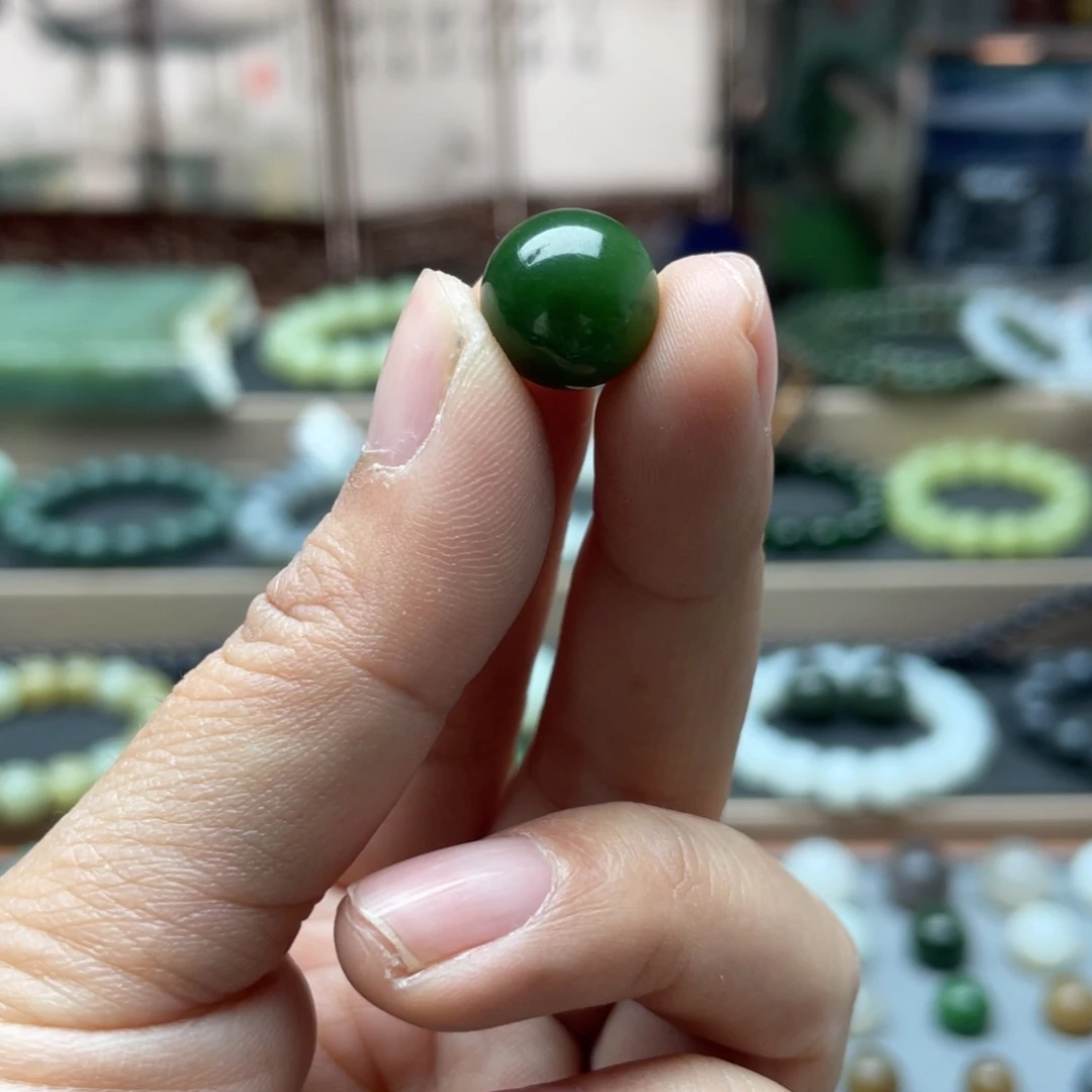 和田玉单珠12未镶嵌