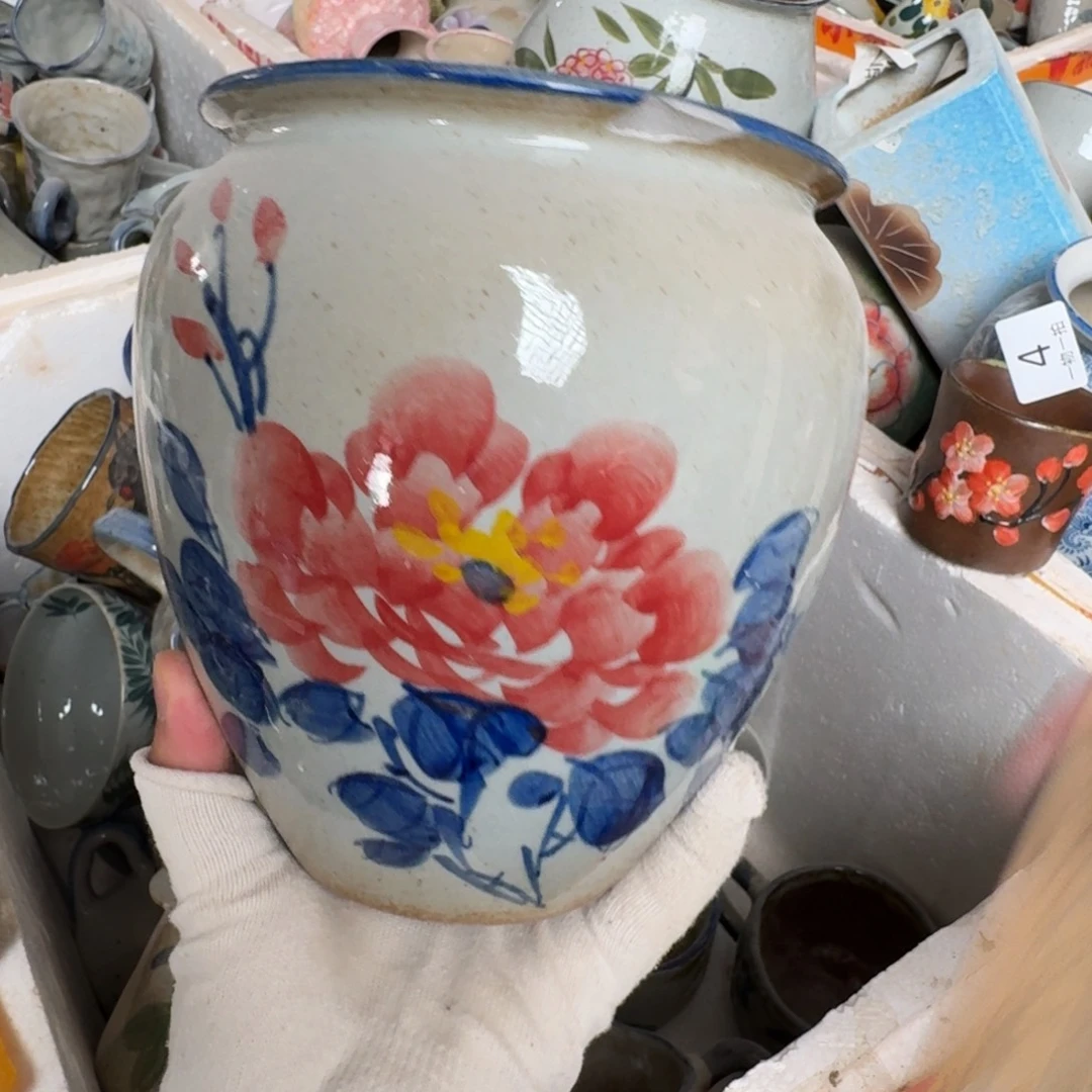 釉下彩瑕疵慎拍花瓶26