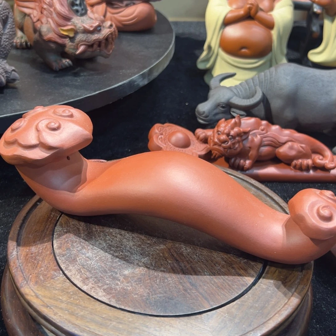 紫砂茶宠文****司朱泥大如意