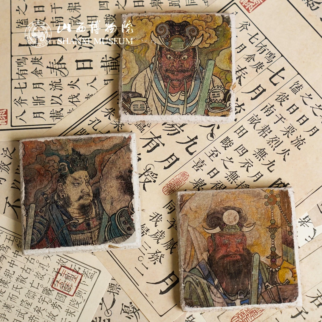 山西博物院文创壁上万千系列壁画冰箱贴泥坯材质创意礼物磁吸装饰