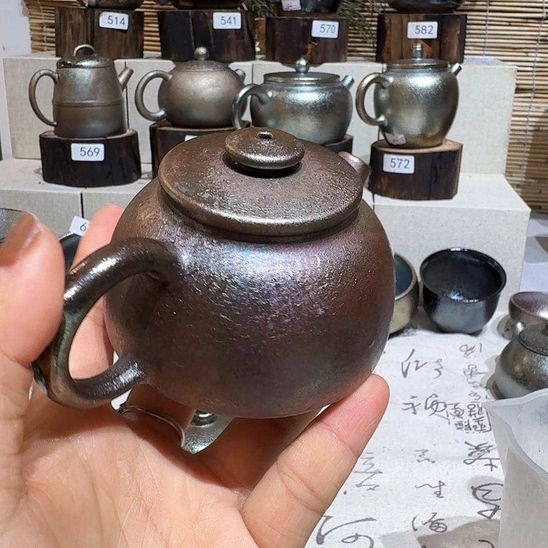 杯建水紫陶紫泥柴烧壶