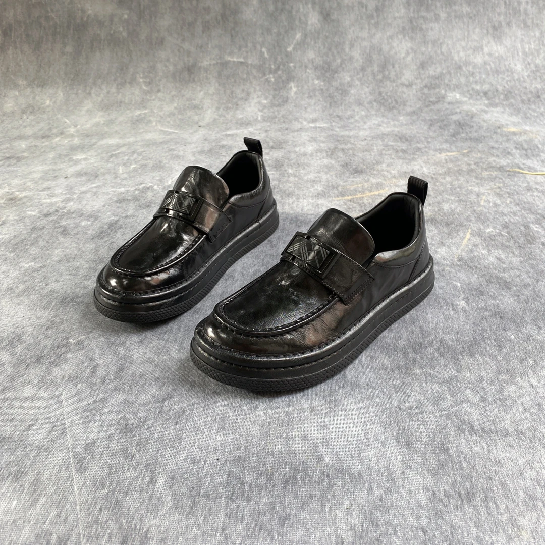 【都市轻奢】男士高端广州手工鞋商务休闲一脚蹬乐福YZ3615-16