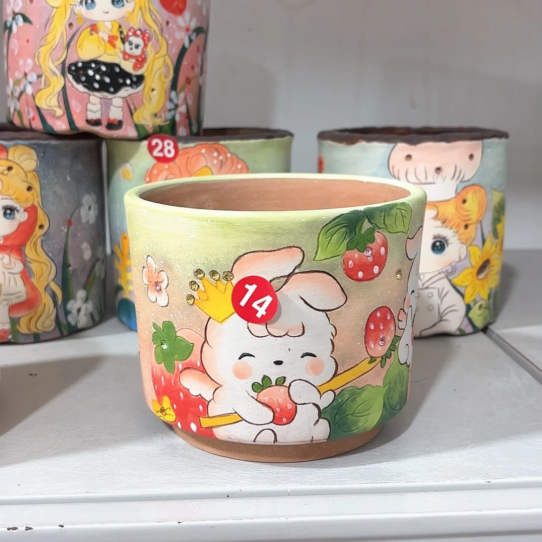 紫砂花盆手工花盆默认微瑕微瑕