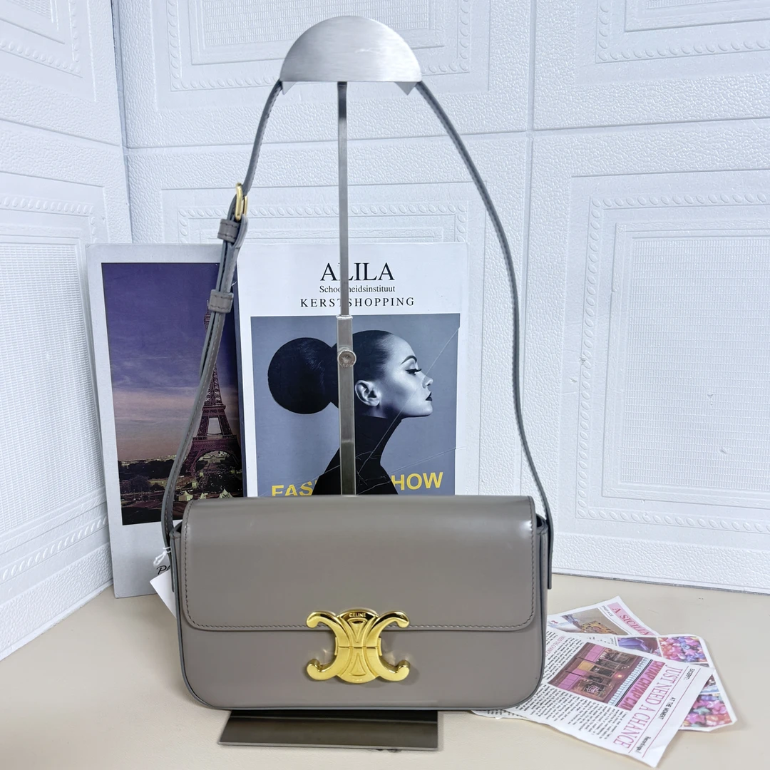 95新 Celine/思琳 大象灰凯旋门单肩包