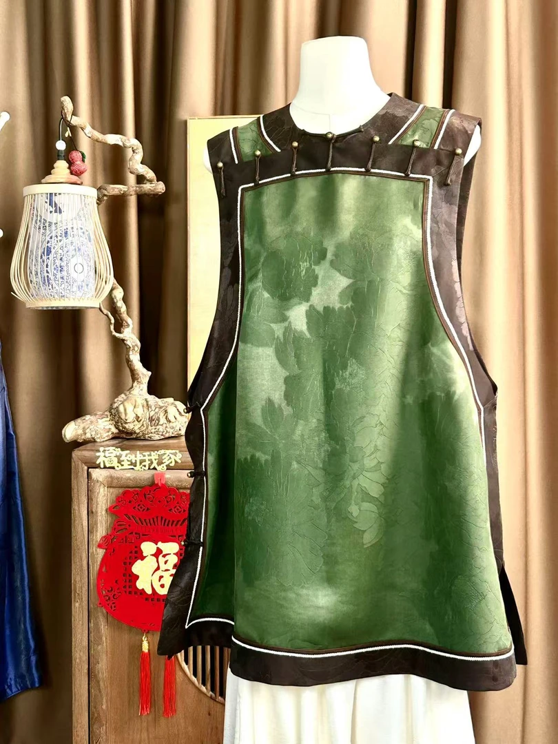 『南枝』新中式复古手工高定日常时尚女士宽松十三太保马甲
