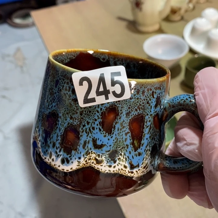 瓷片窑变茶杯约300ml