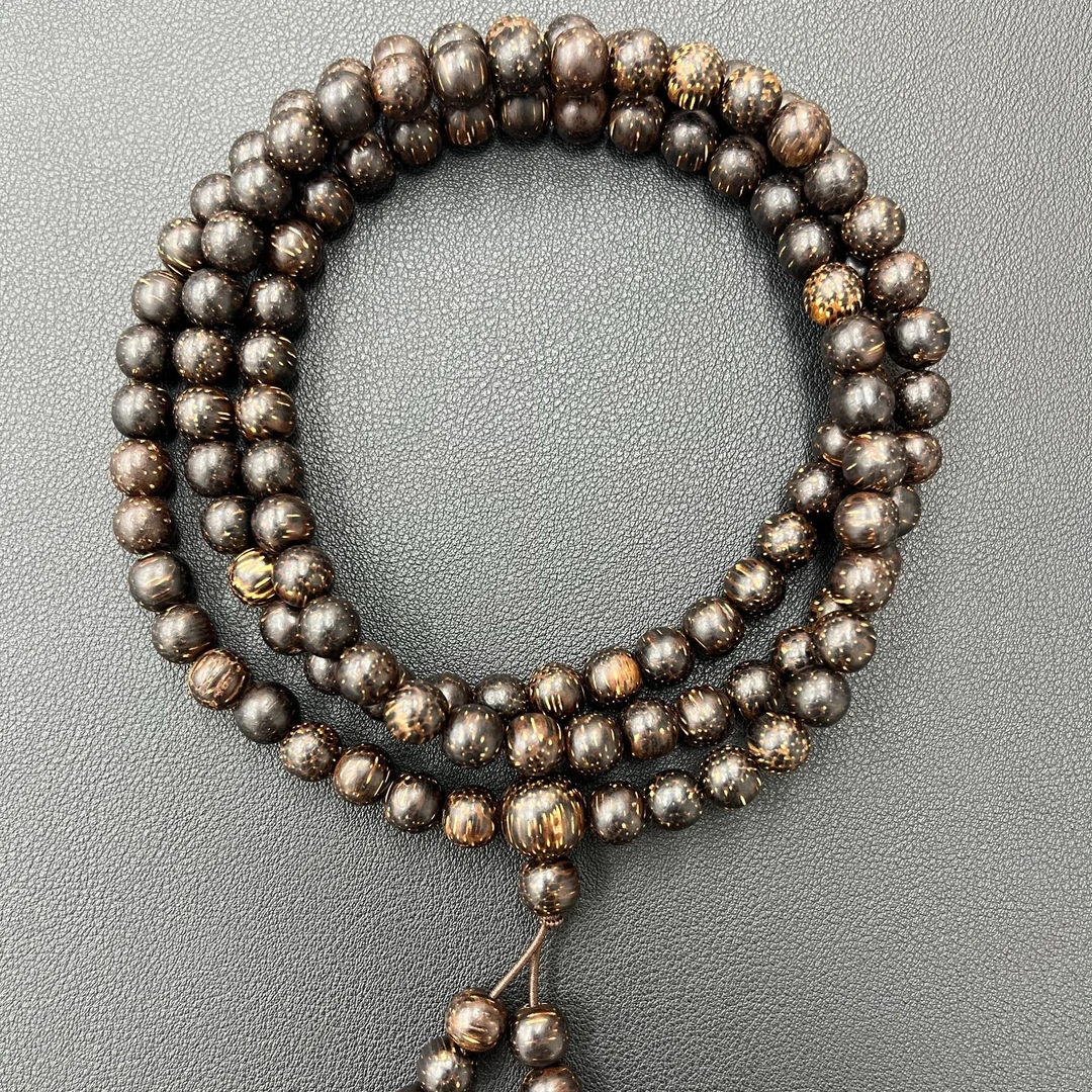 文莱金丝龙鳞多圈沉香优质0.6圆珠108颗手串多样性发货