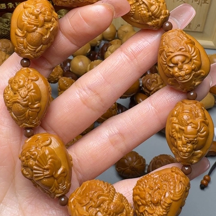 橄榄核手串/手链九龙财神