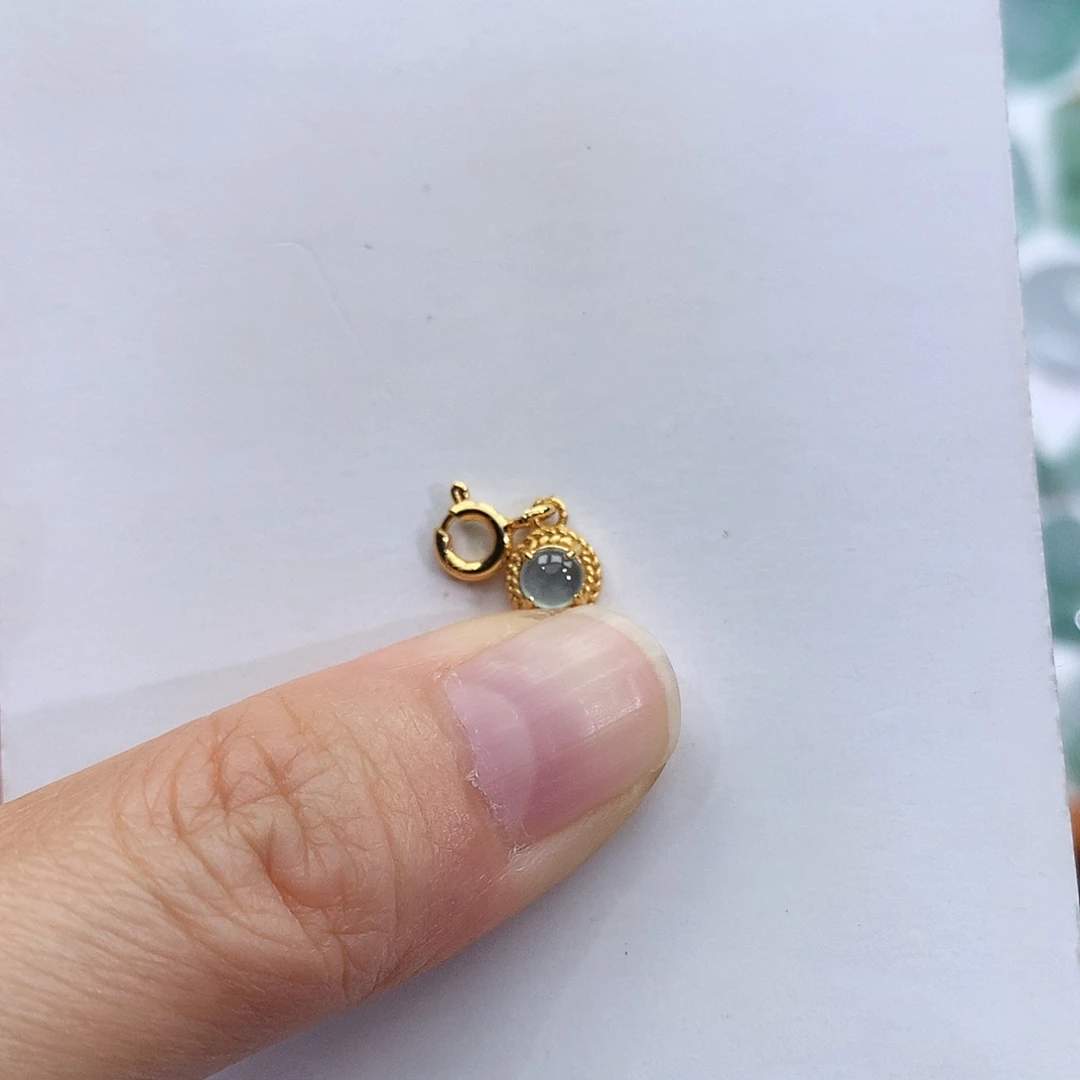 翡翠银S925镶嵌颈饰翡翠吊坠