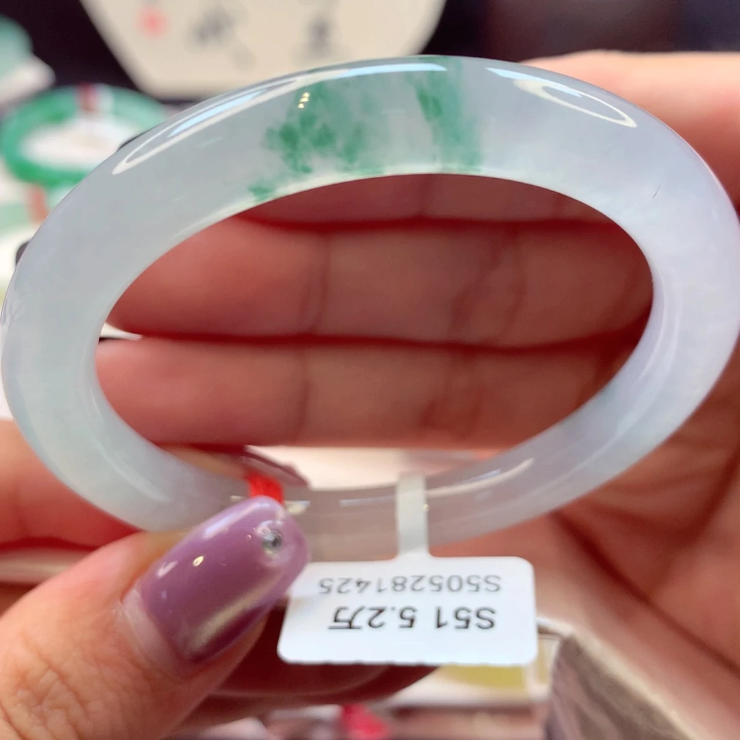 翡翠手镯未镶嵌美人条17号66