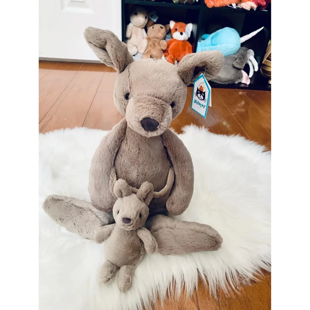 jellycat卡娜袋鼠娃娃安抚玩偶可爱毛绒柔软宝宝婴儿玩具公仔抱枕
