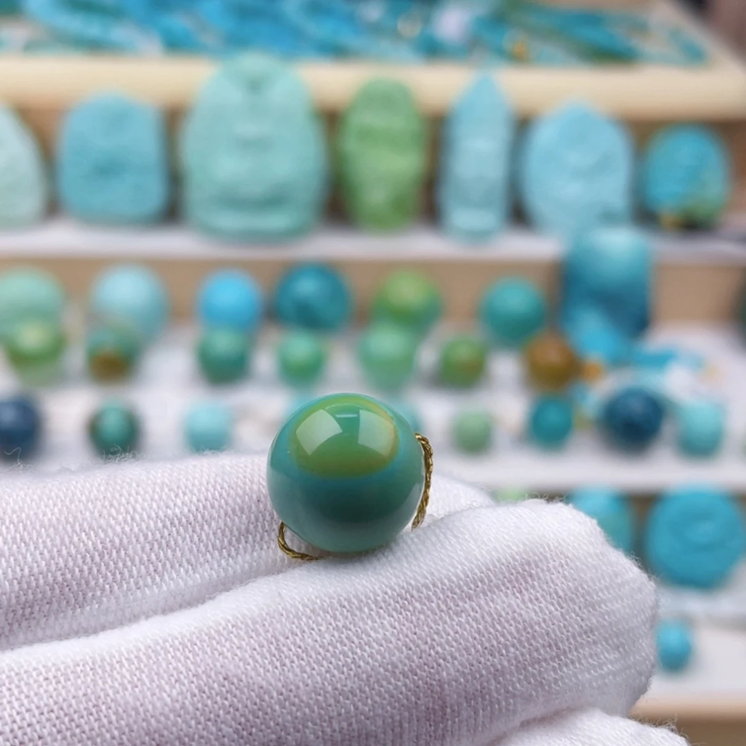 未镶嵌绿松石珠宝奇石卡12.2