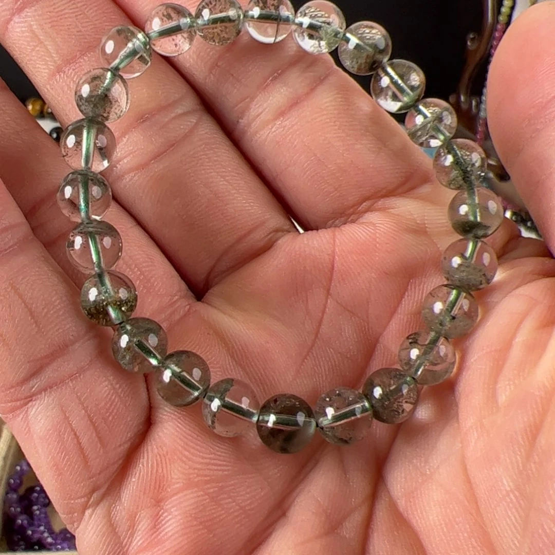 水晶手链未镶嵌绿幽灵手链7.7