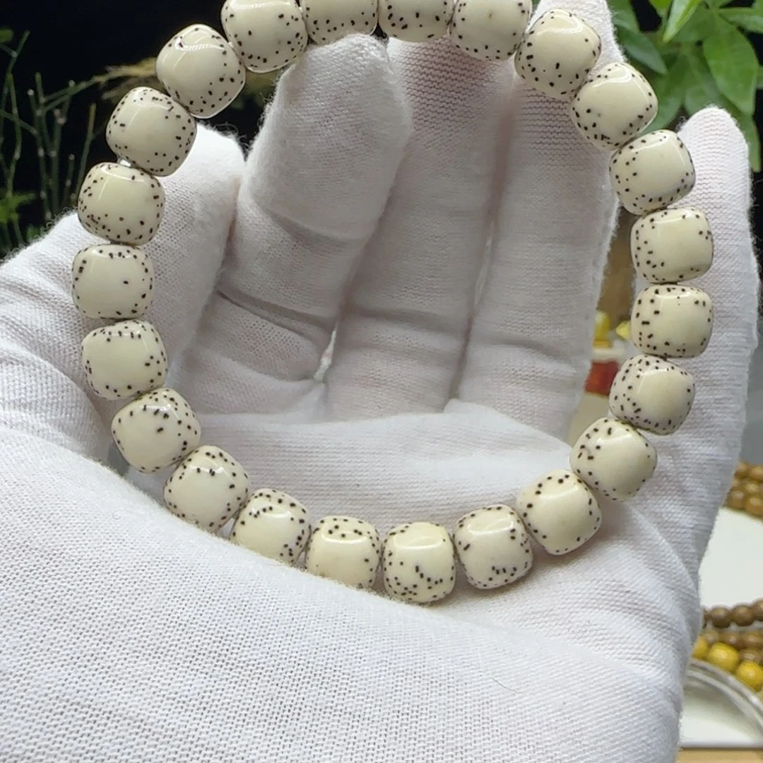 星月菩提手串原脂原生态双流白10×9同枝果b2