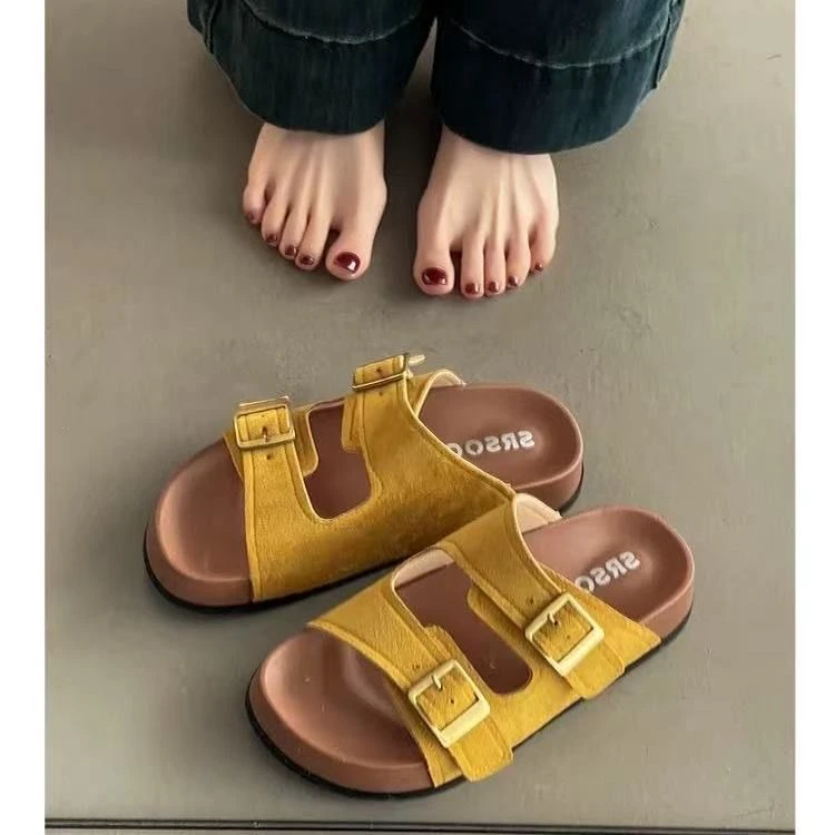 厚底勃肯鞋女2025新款凉拖鞋女夏外穿高级感增高博肯海边沙滩凉鞋