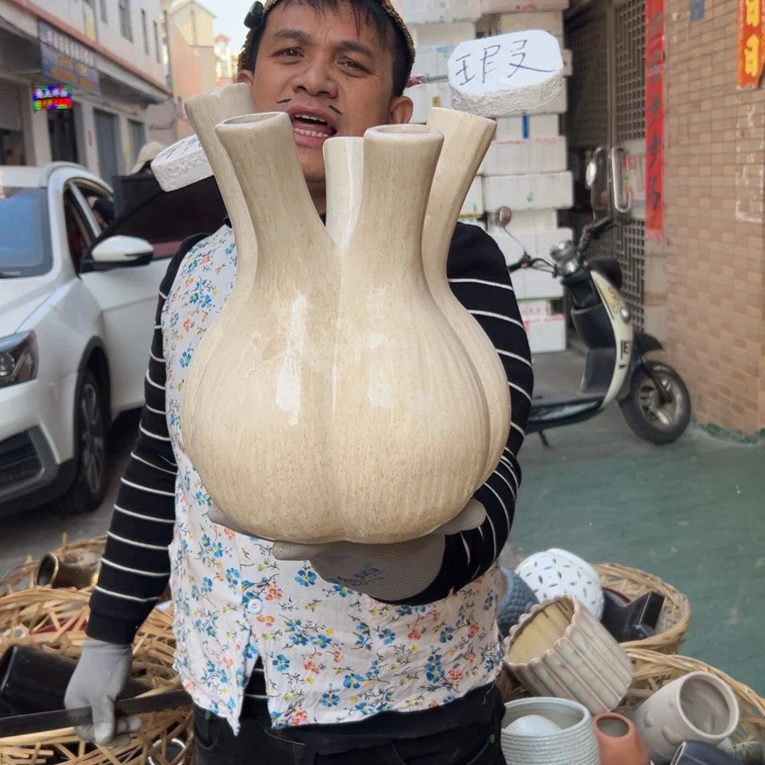 摆件157 号高中低温陶瓷工艺瓶（部分微瑕）