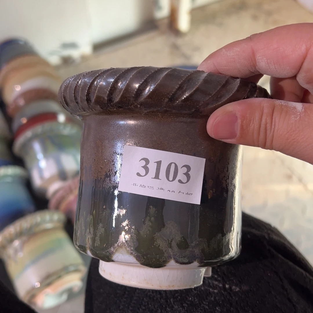 红陶口8高10 景德镇手工花盆