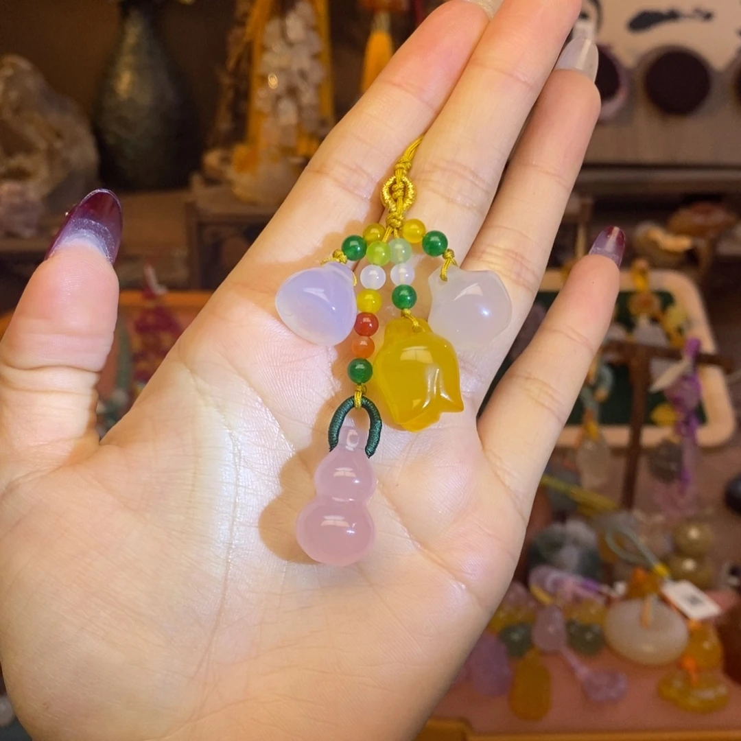 玛瑙/玉髓未镶嵌车挂挂件