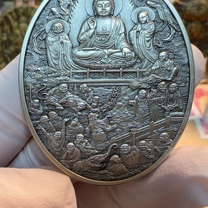 其他普通金属十八罗汉听经铜章