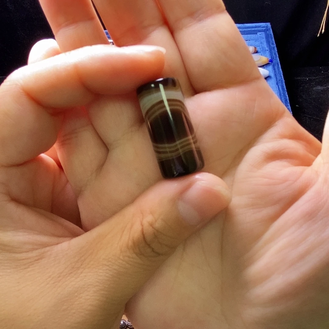 青***峰玛瑙/玉髓未镶嵌颈饰