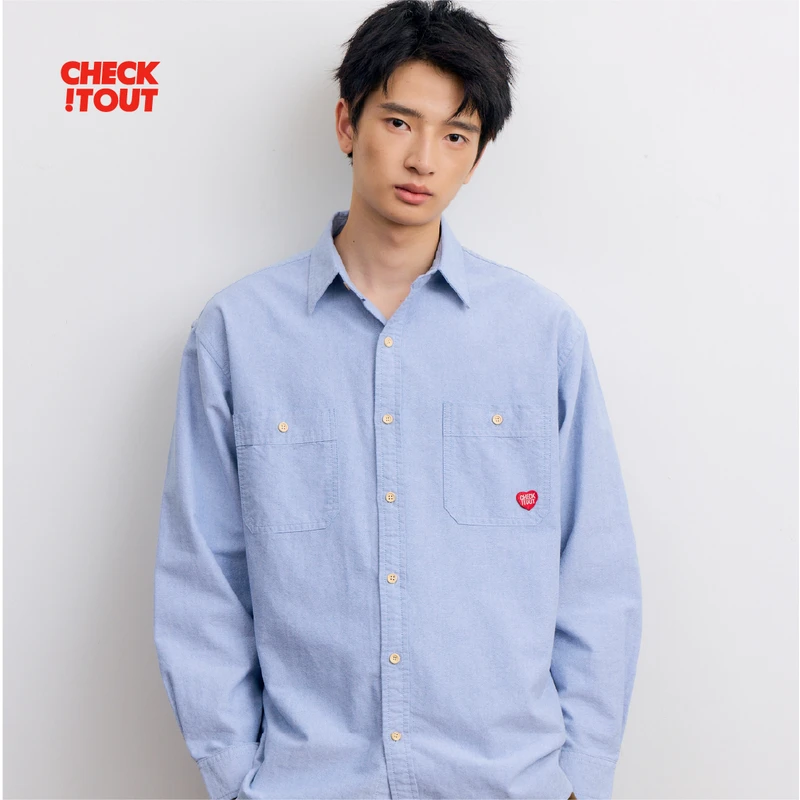 CHECKITOUT风笺长袖衬衫情侣装气质上衣宽松百搭秋冬2025新款设计
