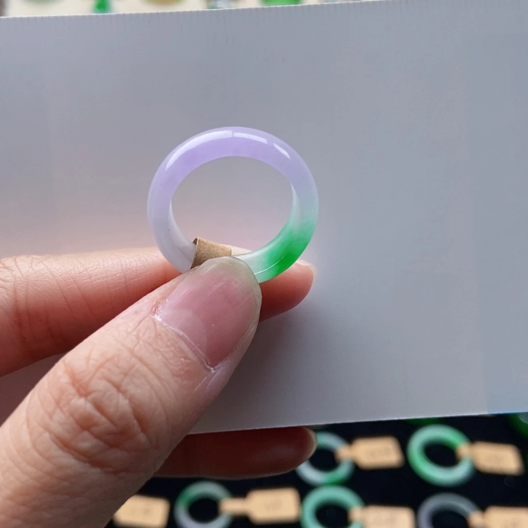 螺***丝翡翠未镶嵌戒指14