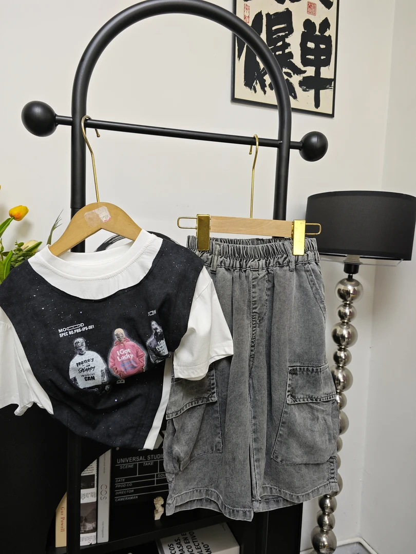 KD035天丝牛仔工装短裤(微瑕)