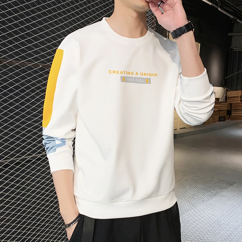 卫衣男士春秋季2025新款圆领ins潮牌宽松长袖打底衫衣服男装春季