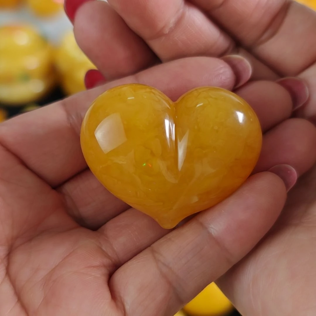 蜜蜡吊坠(赠链)18K金镶嵌