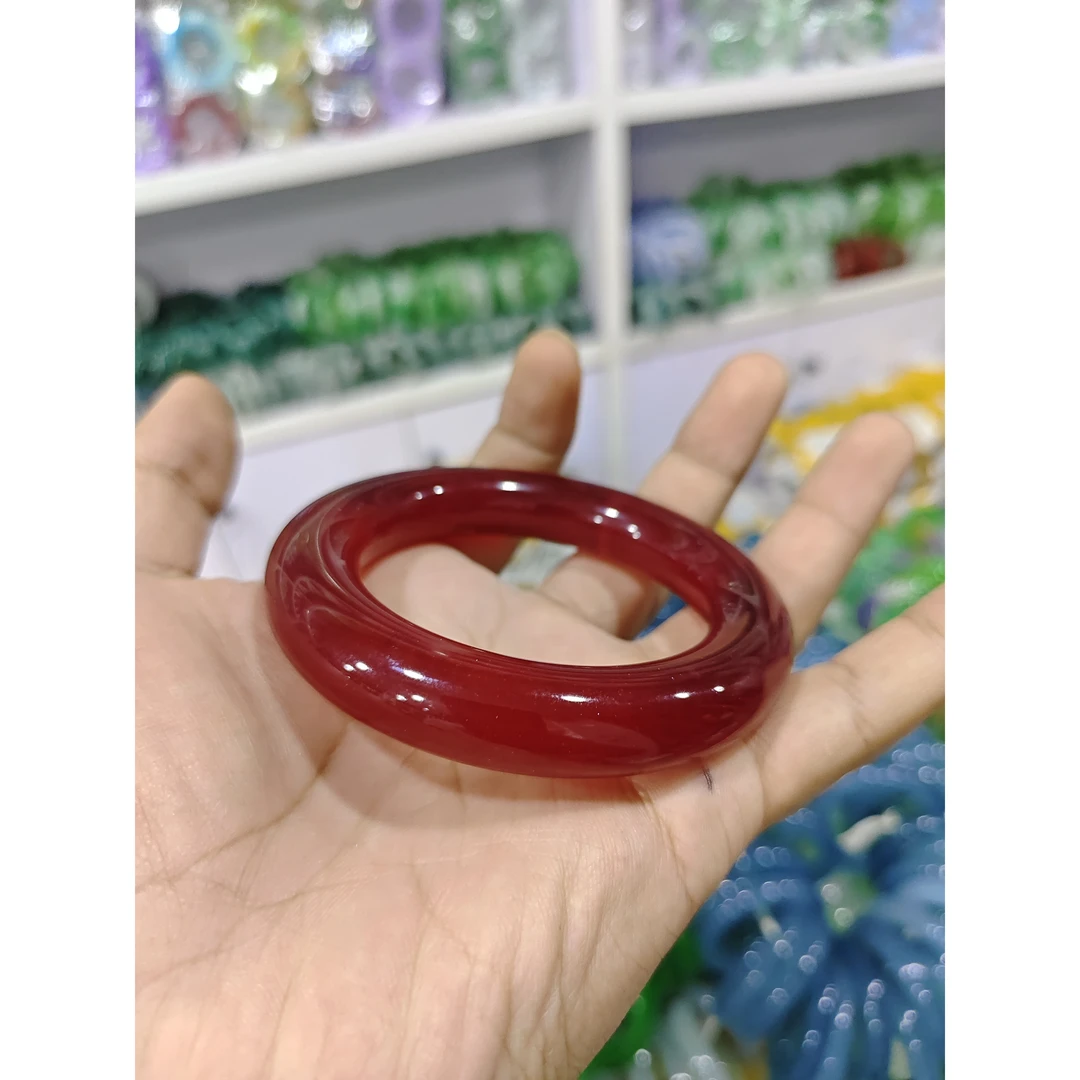 1404号-精品红色胖圆条手镯