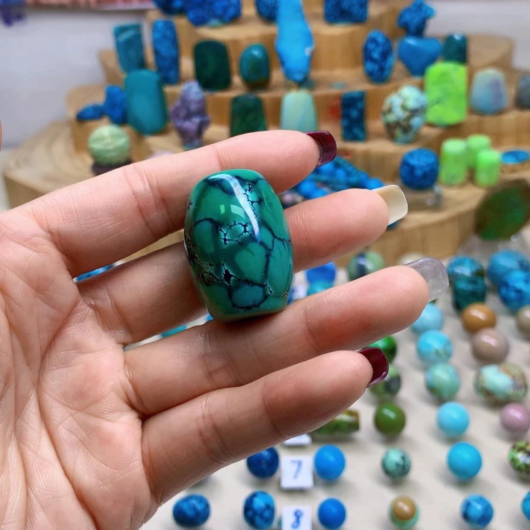 绿松石未镶嵌三彩随行