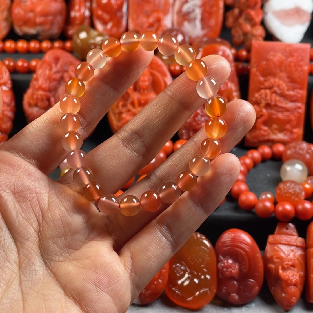 玛瑙/玉髓未镶嵌天然原矿多宝单圈