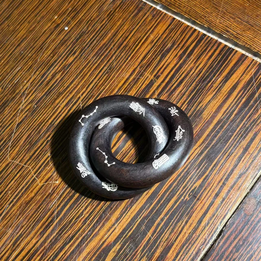 非金属木质吊坠 【龙虎山】扶摇臻选|雷击枣木玉化款镶银小圈5912