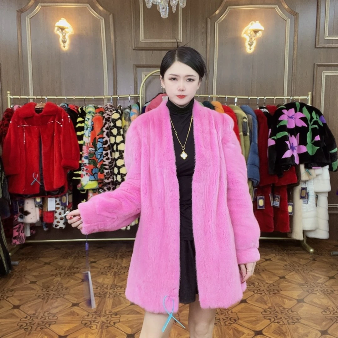 樱花粉中长的皮草