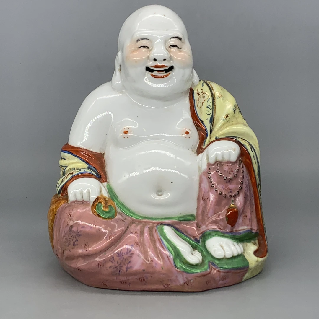 62601001*建国初粉彩弥勒造像/瓷器六/江苏省文物总店/MM