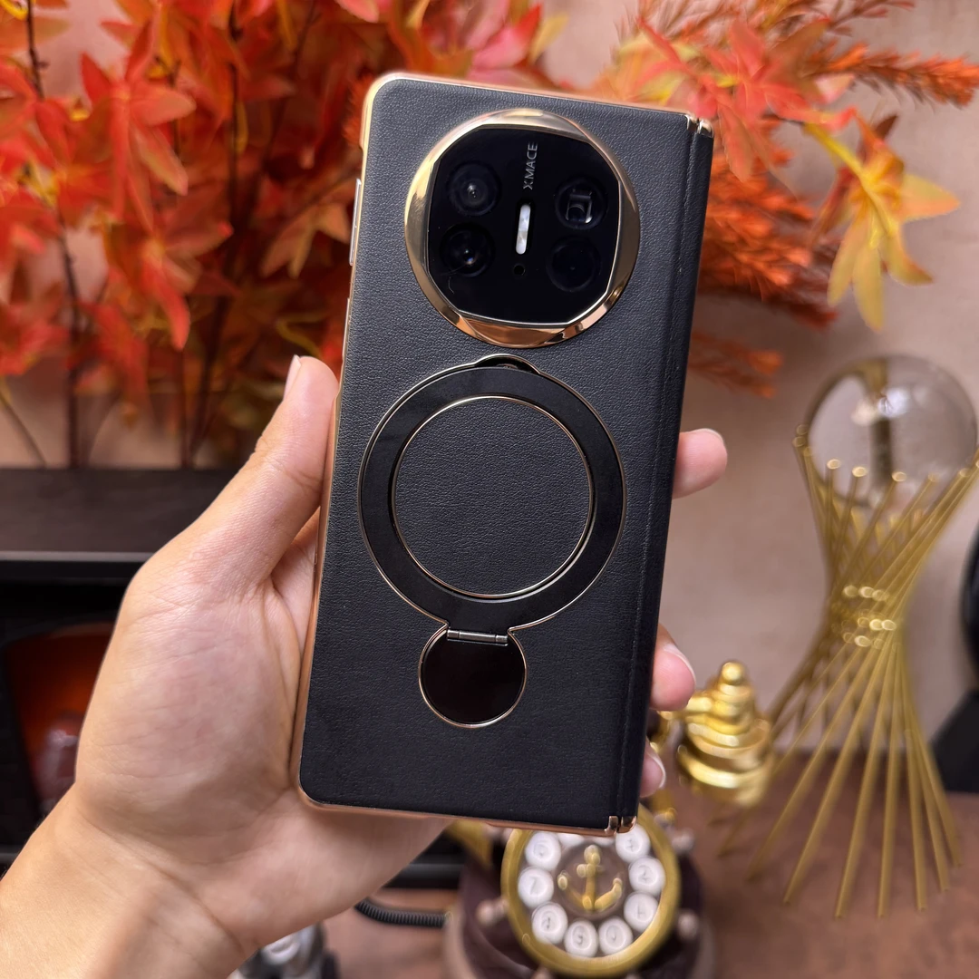 适用华为MateX6手机壳MateX5折叠X3磁吸高档商务男360度旋转支架