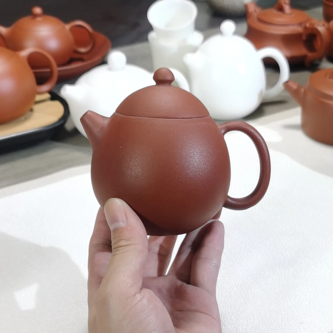 180毫升左右全手工朱泥小龙蛋泡茶壶