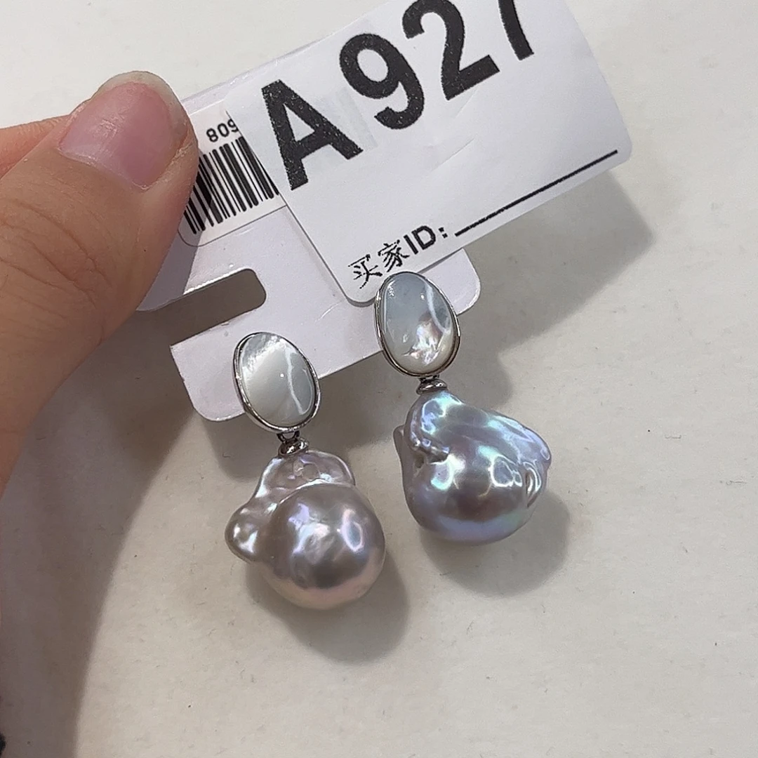 合金耳饰淡水珍珠