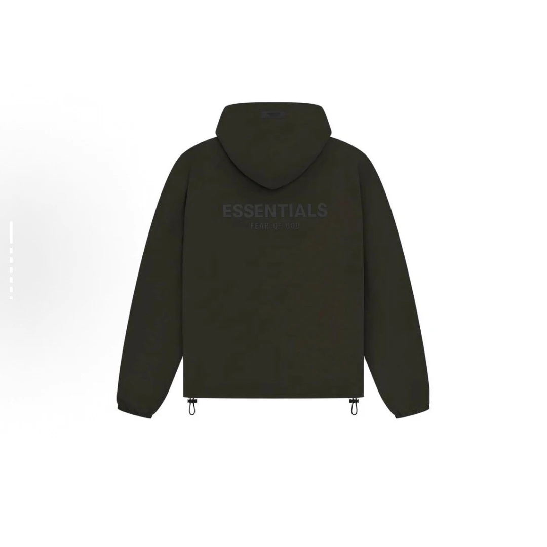 Fear of God Essentials  SS23  纯色拉链连帽加厚美式重磅棉服