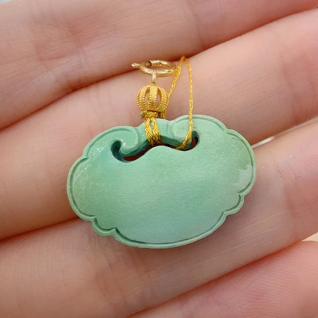 绿松石18K金镶嵌珠宝奇石