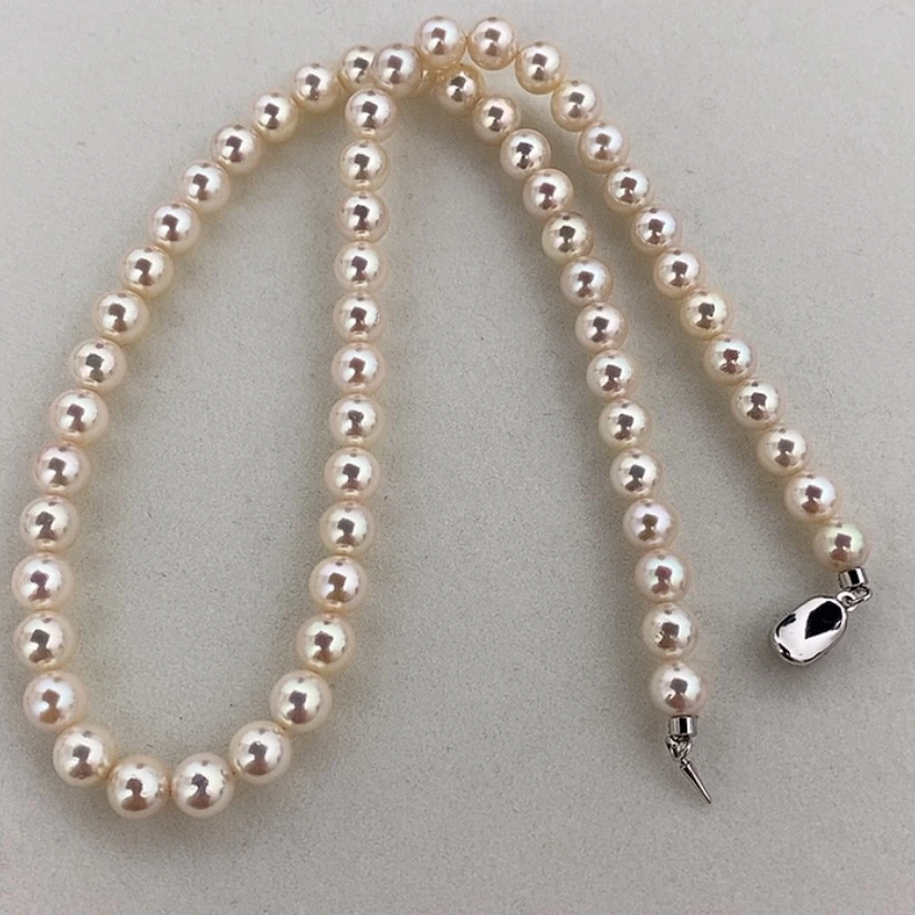 【闪购商品】未镶嵌6-7mmAK项链大白海水珍珠f****y