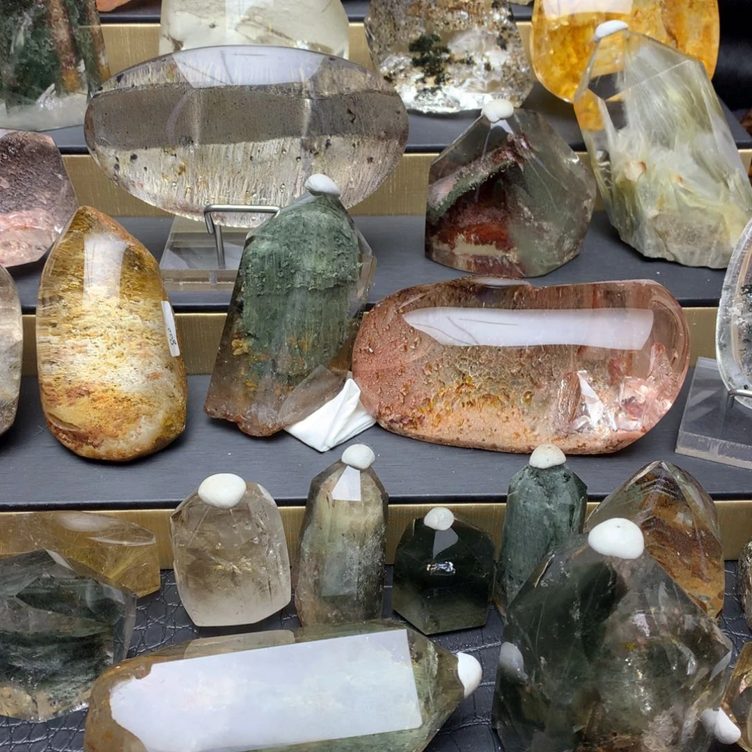 水晶两个原石未镶嵌j*e