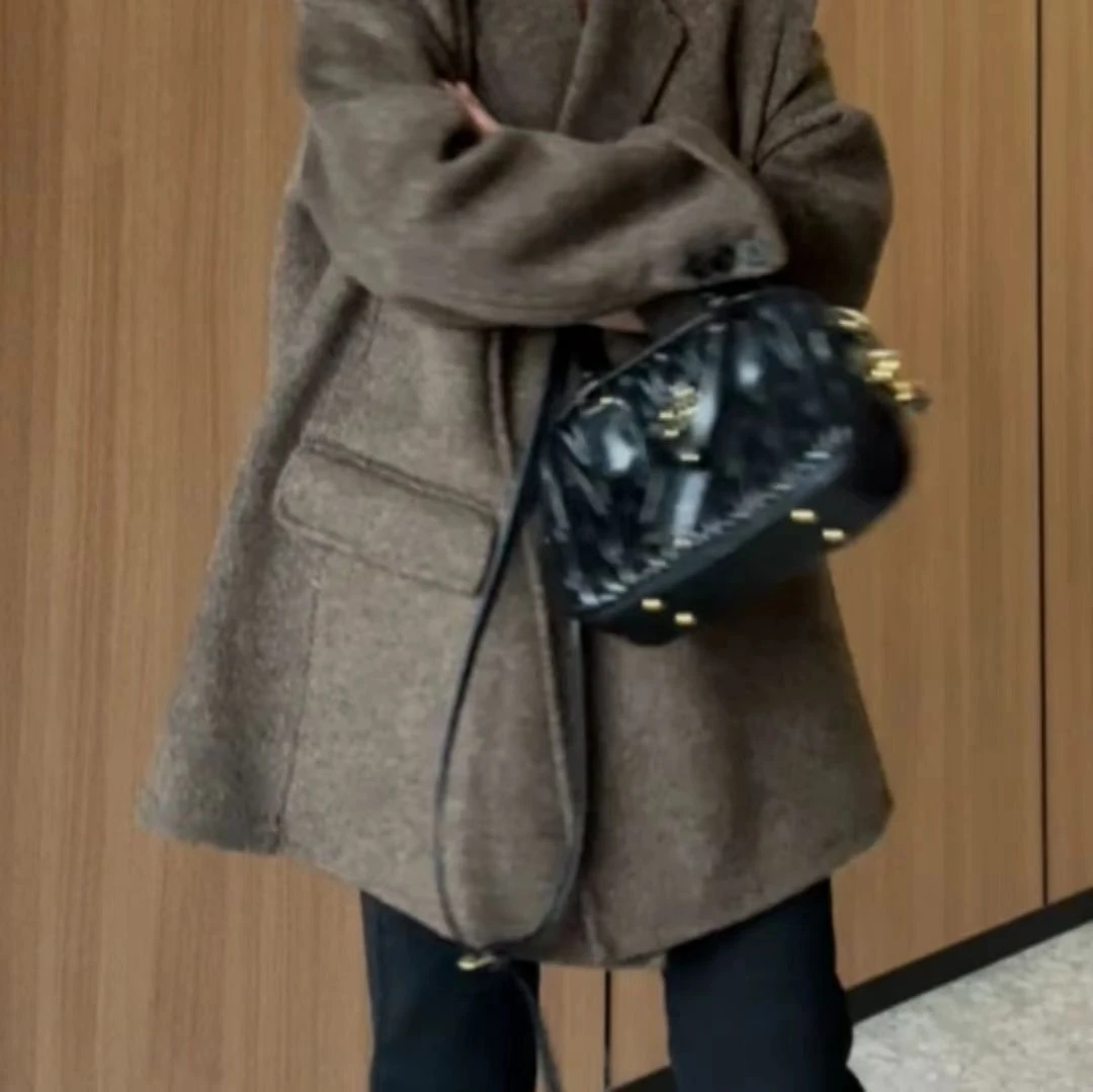 【挚爱梵高】秋冬穿搭休闲百搭女士气质设计师双面大衣