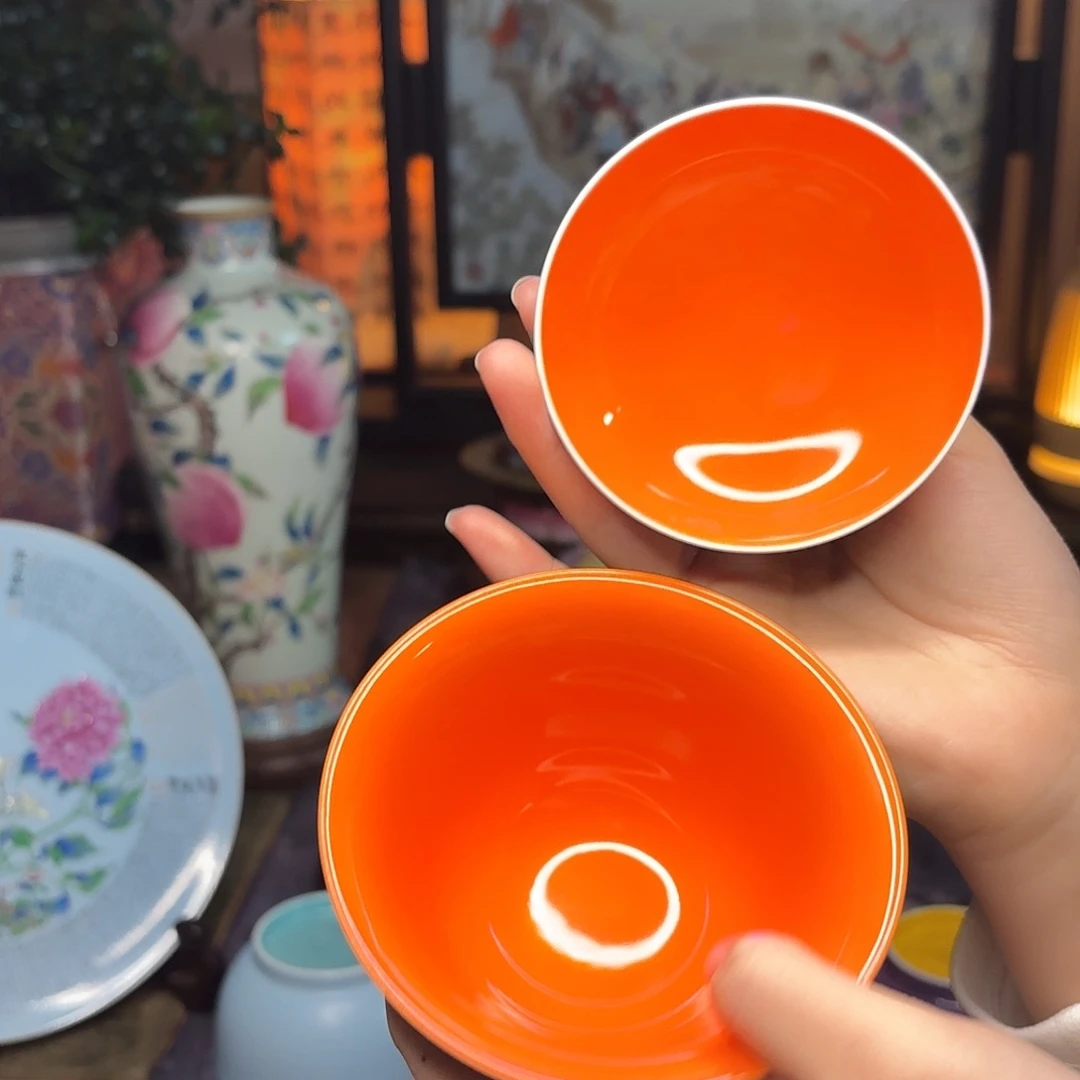 陶精品高温颜色釉盖碗130cc