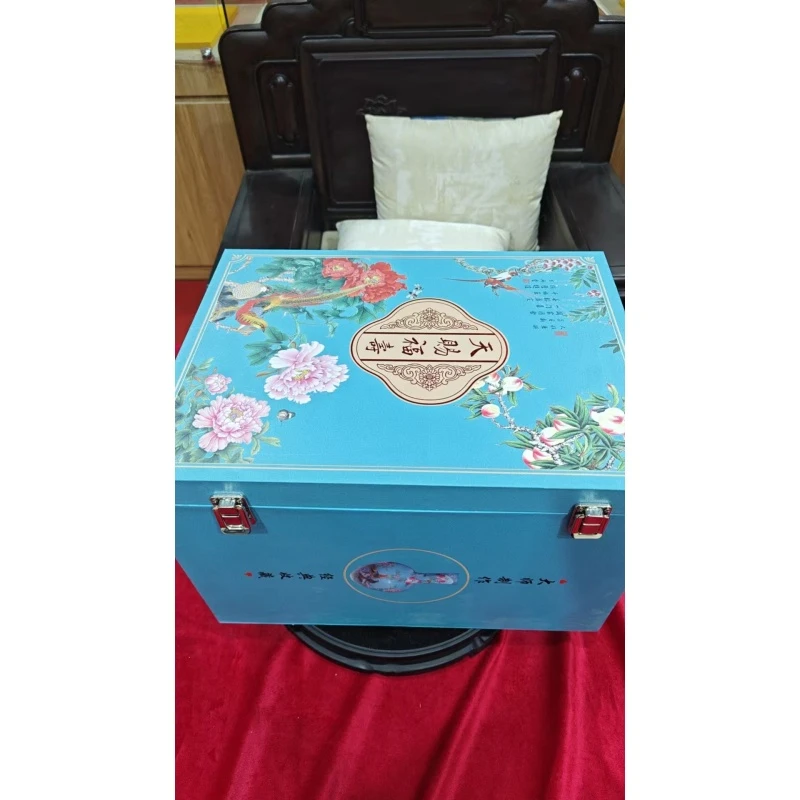 绿釉粉彩花鸟陶瓷天球瓶礼盒款